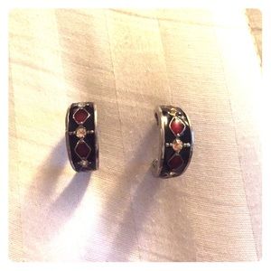 ❤️🖤Vintage Gem Resin Hoops🖤❤️